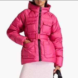 Ienki Ienki Berlin Quilted Hooded Down Jacket in Pink SZ S NWT